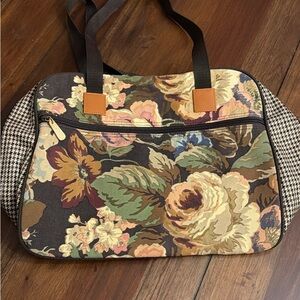 Vintage Avon Autumn Rose Overnight Bag